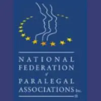 A blue background with the national federation of paralegal associations logo.