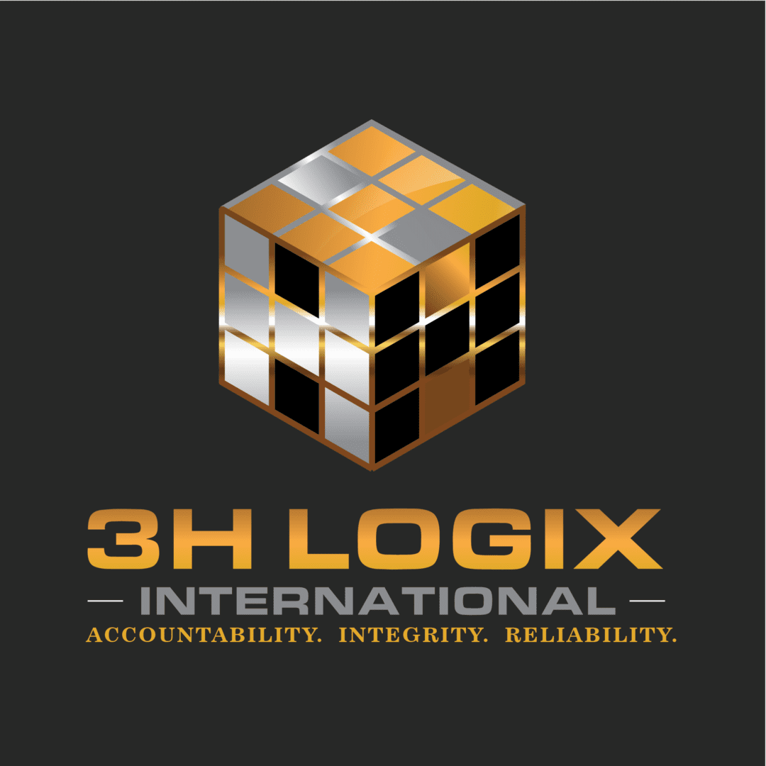 A logo of 3 h logix international