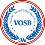 A seal that says veteran owned small business cve.